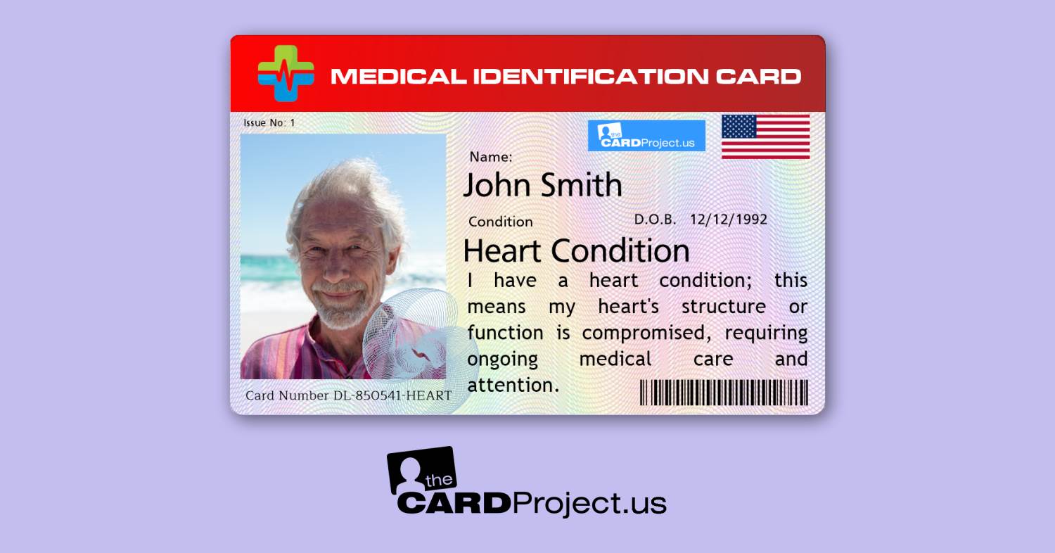 Heart Condition Premium Medical Card (FRONT)